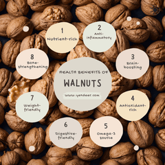 Heath Benefits Of Handpicked Kashmiri Walnuts (Akhrot)-Yendeer