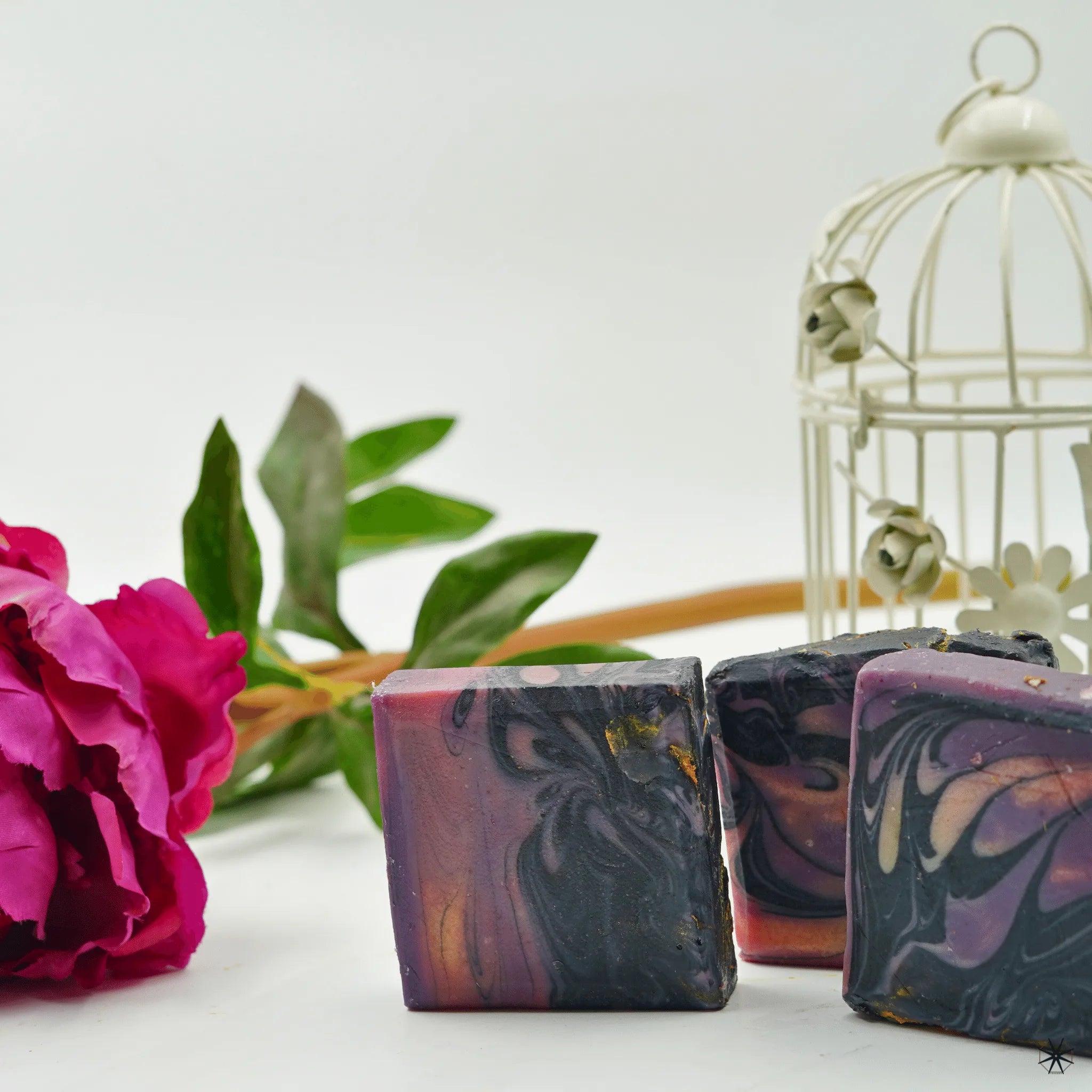 Handmade Lavender & Charcoal Mosaic Soap-Yendeer